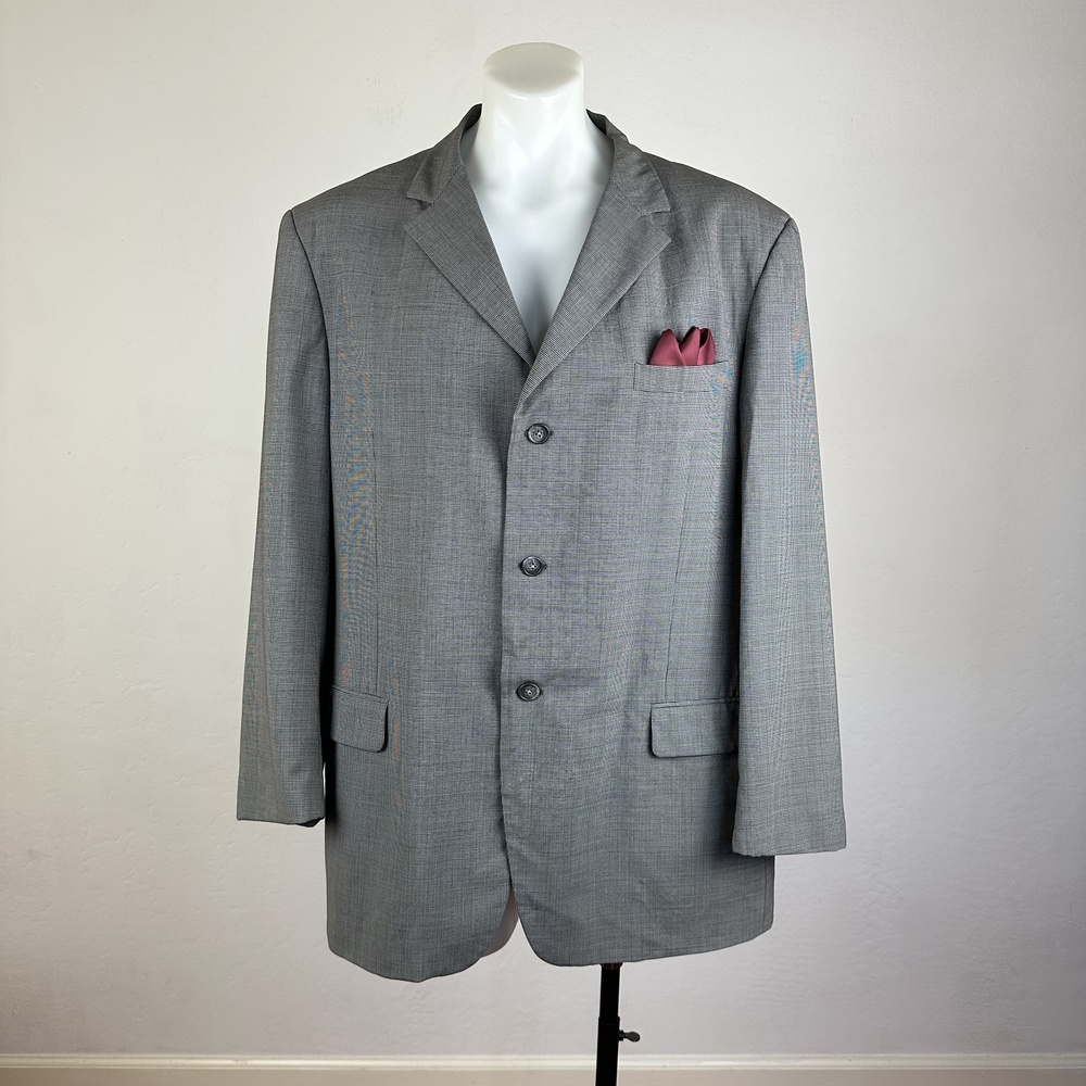 Versace 3XL Virgin Wool Puppytooth Sport Jacket